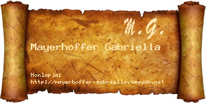 Mayerhoffer Gabriella névjegykártya