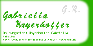 gabriella mayerhoffer business card